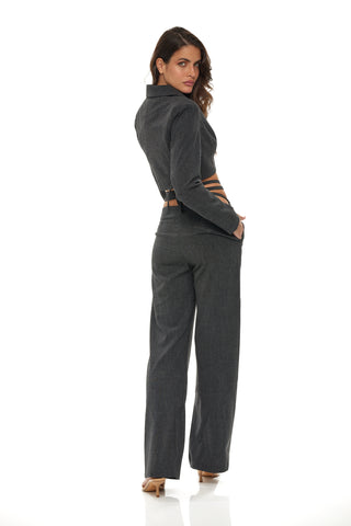 To the Point Charcoal Suit Set