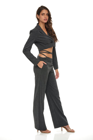 To the Point Charcoal Suit Set