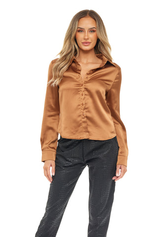 Bronzed Goddess Silk Blouse