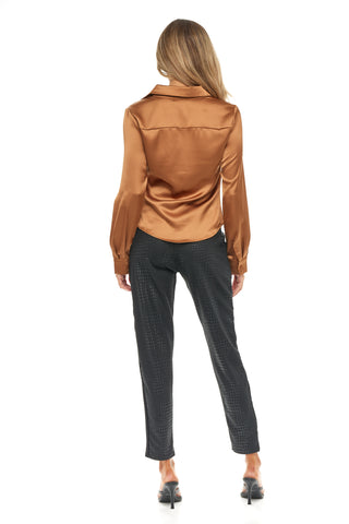 Bronzed Goddess Silk Blouse